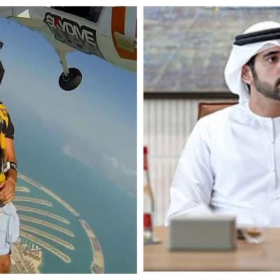 Sheikh Hamdan Shares Thrilling Skydive Over Palm Jumeirah