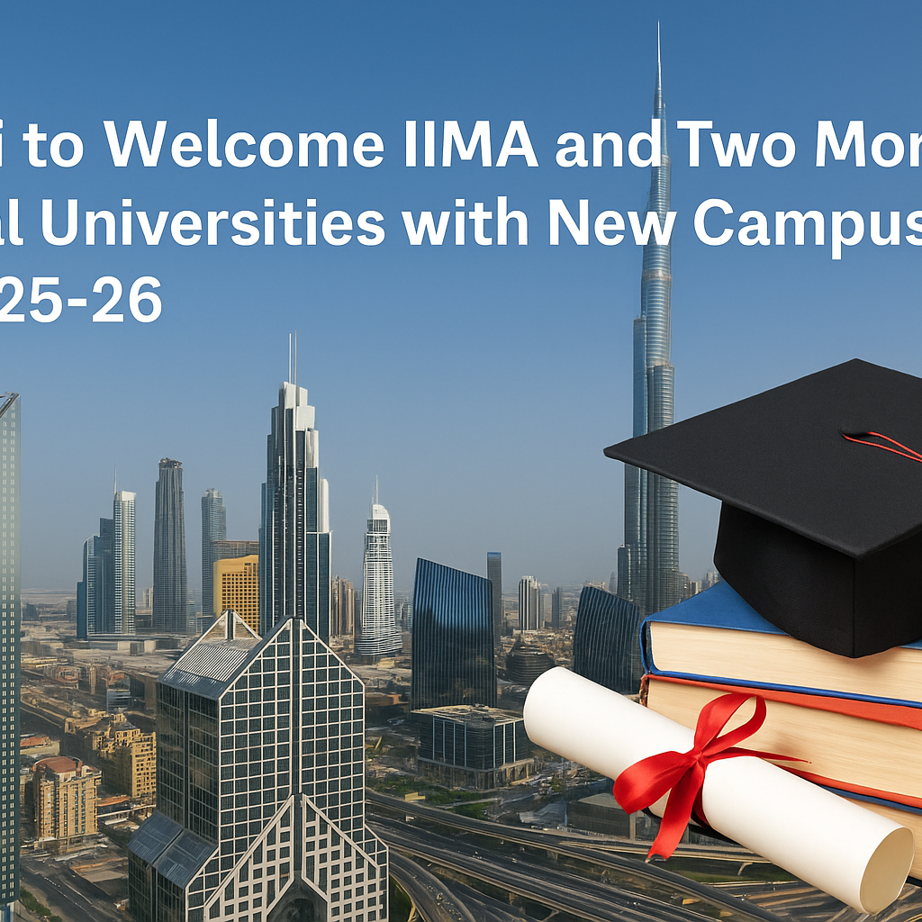 Dubai to Welcome IIMA and Two More Global Universities with New Campuses by 2025-26