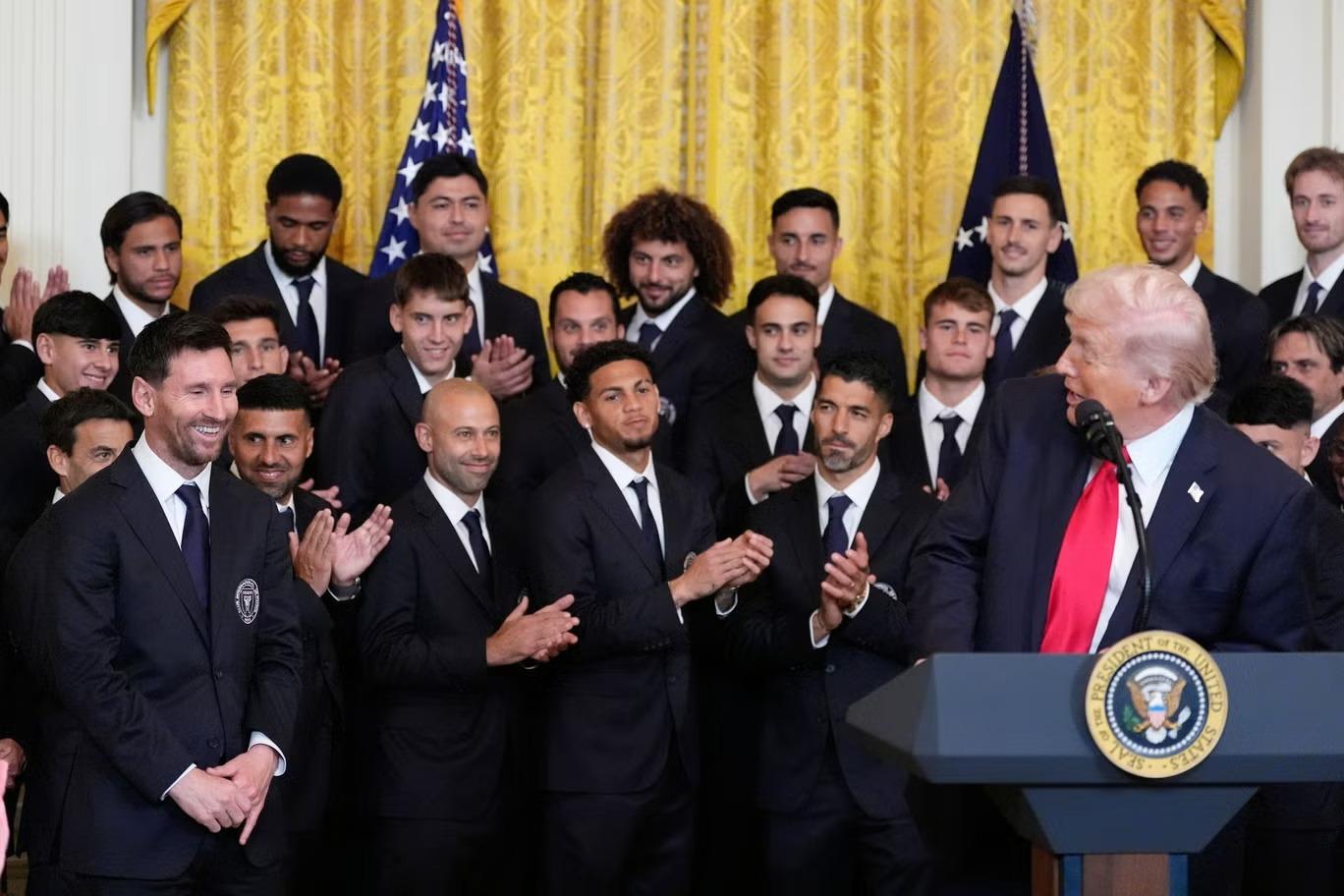 Messi and Trump in White house